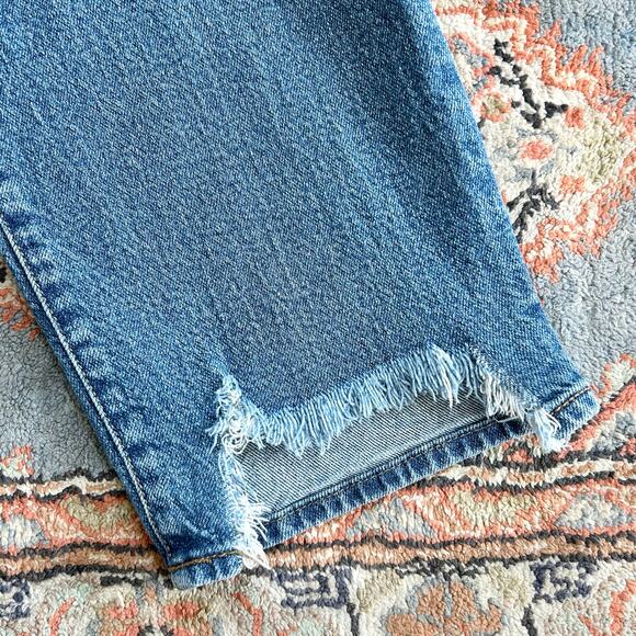 Torrid High-Rise Straight Button-Fly Distressed Stretch Denim Jeans - Picture 7 of 13